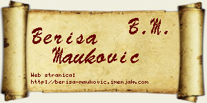 Beriša Mauković vizit kartica